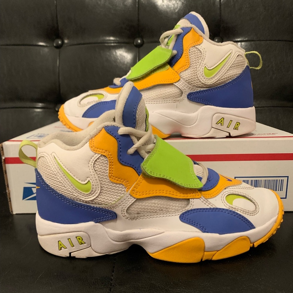 Nike Kids Sneakers White Blue Yellow Lime Green